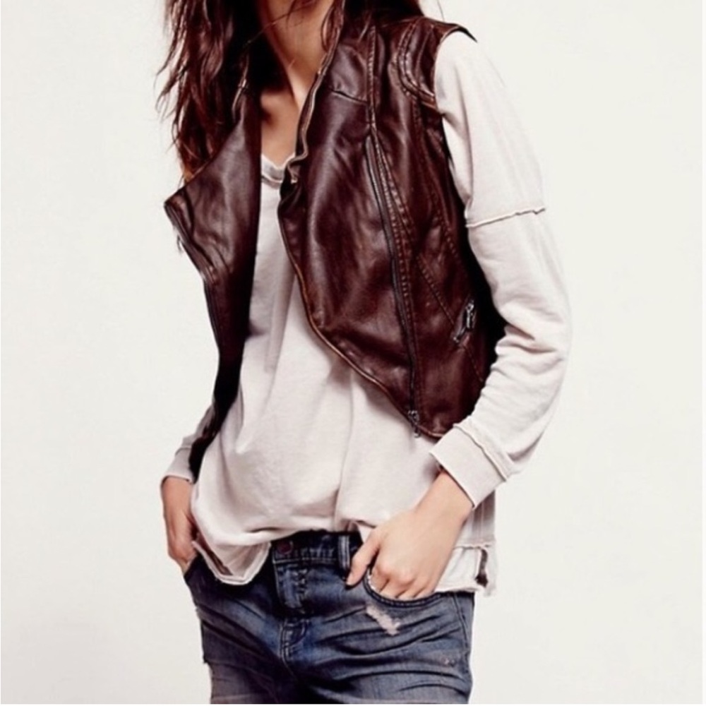 Brown Leather Vest
